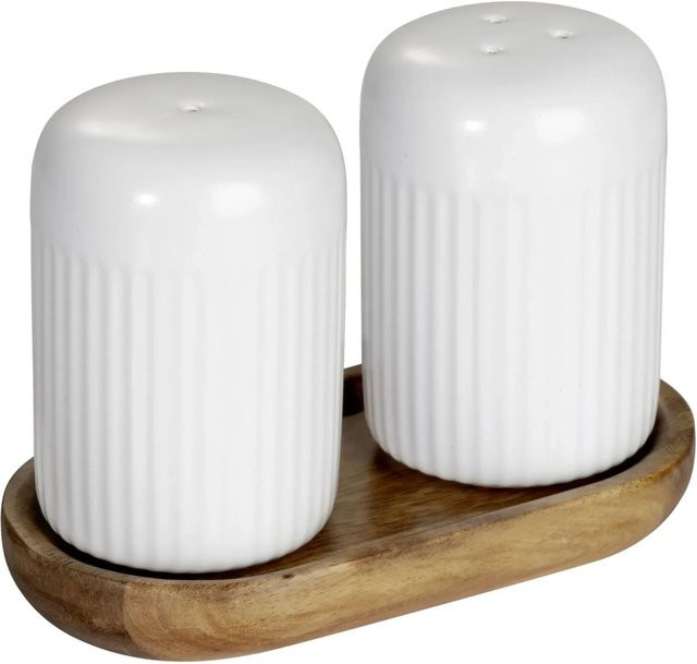 Schöner Wohnen Salz- und Pfefferstreuer Refia Weiß 2er Set 75 ml - Bild 1