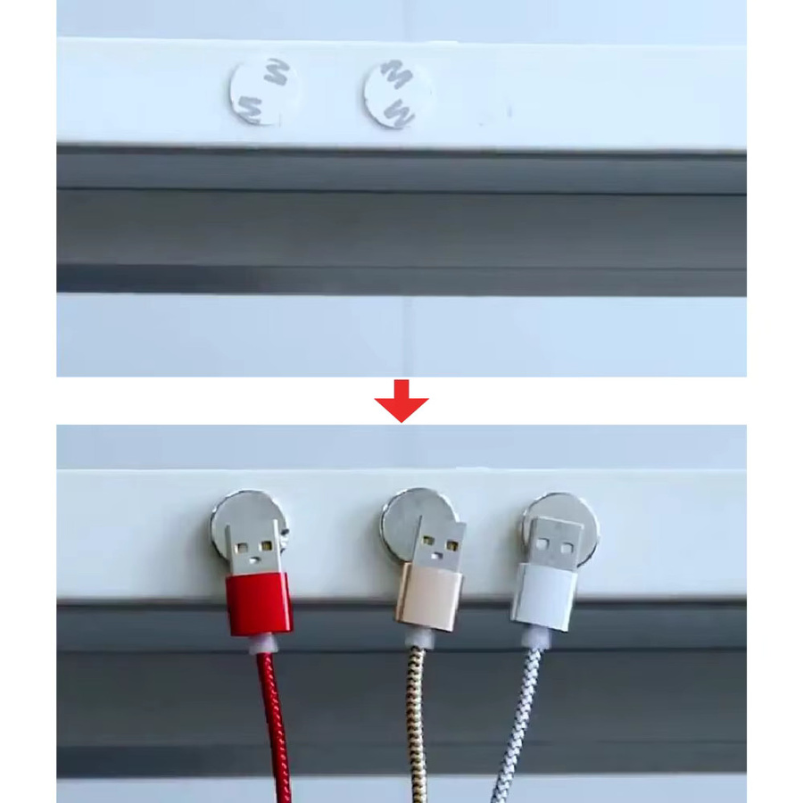Runde Neodym-Magnete in Silber mit doppelseitigem Klebeband für Büro, Küche und DIY-Projekte - Bild 4