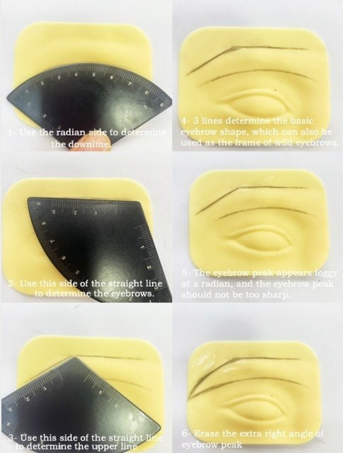 Augenbrauen-Design-Lineal, wiederverwendbares Shaping-Mapping-Tool - Bild 1