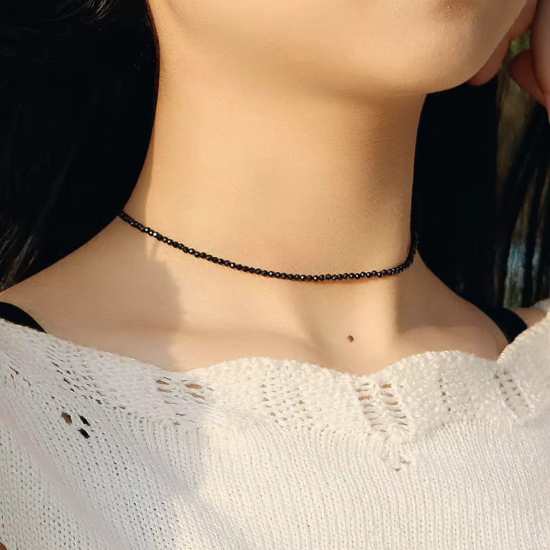 SUMENG Halskette, schwarze Perlen, Choker, Damen - Bild 5