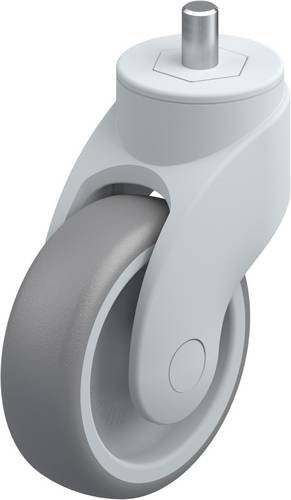 Blickle Lenkrolle LWG-TPA 101G-GS12 in Grau und Silber mit 100mm Rad-Durchmesser und 100kg Tragfähigkeit - Bild 1