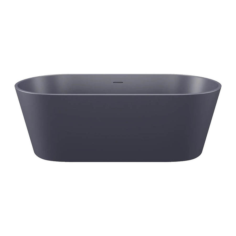 Freistehende Badewanne Luzeca von Vente-unique in Marineblau, Länge: 159 cm - Bild 2