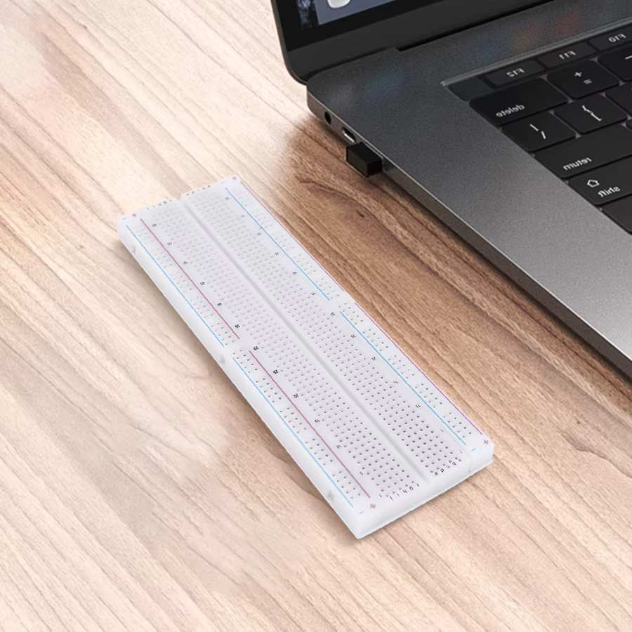 ALLOET MB-102 PCB Breadboard DIY Kit für lötfreie Schaltungen, 10 Stück, Weiß - Bild 2