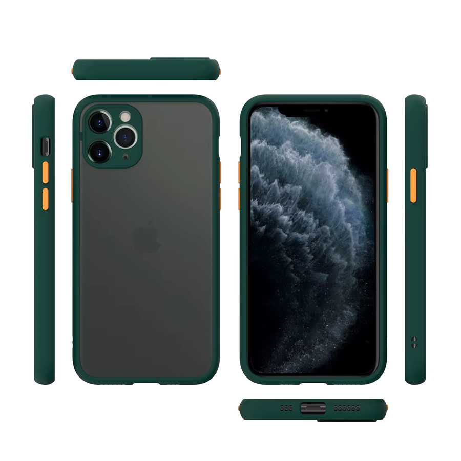 Matte Handyhülle von NYFundas für iPhone 15 Pro Max, 14 Plus, 13 Mini, 12, 11, X, XS, XR, SE in Schwarz und Grün - Bild 2