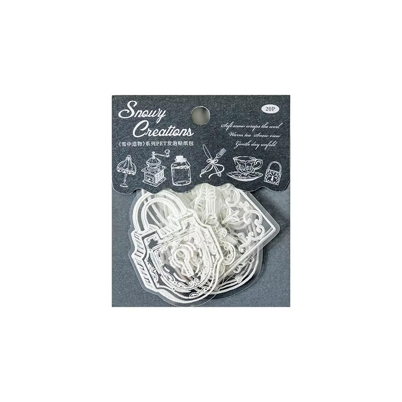 Style Life Accessories PET Aufkleber Set für Scrapbooking und Collagen in Weiß - Bild 2