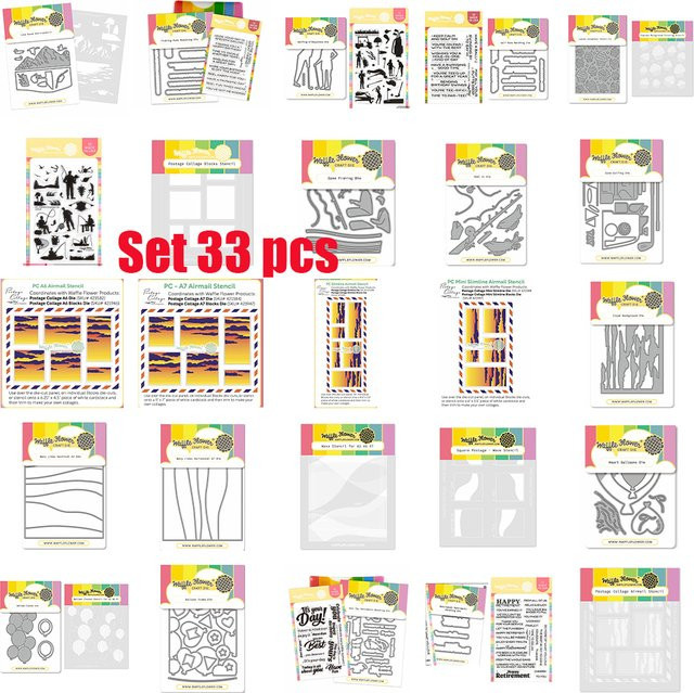 Metall-Stanzformen Wolken und Wellen für Scrapbooking und DIY-Projekte, transparente Schablonen zur Prägung - Bild 1