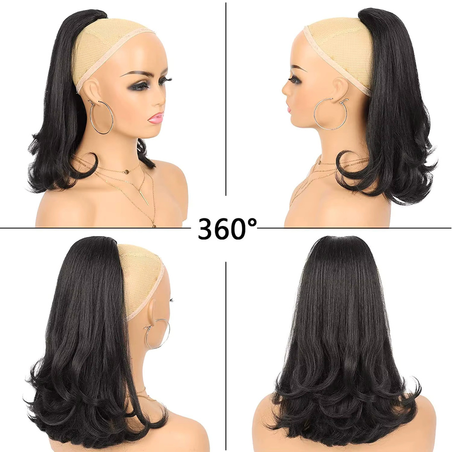 G&T Wig Haarverlängerung Yaki Gerade, Schwarz, 16 Zoll, Damen - Bild 4
