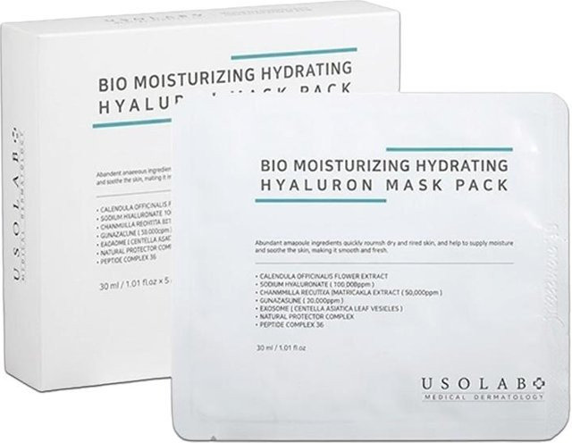 USOLAB Hyaluron Maskenpackung, 300 ml, für trockene Haut, Unisex - Bild 1