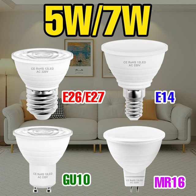 CanLing LED Leuchtmittel E27 7W Warmweiß für Deckenlampen und Kronleuchter - Bild 1