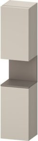 Duravit Hochschrank Qatego in Beige, Wandmontage mit LED-Beleuchtung und Glastüren, B/T/H: 40 x 36 x 176 cm - Bild 1