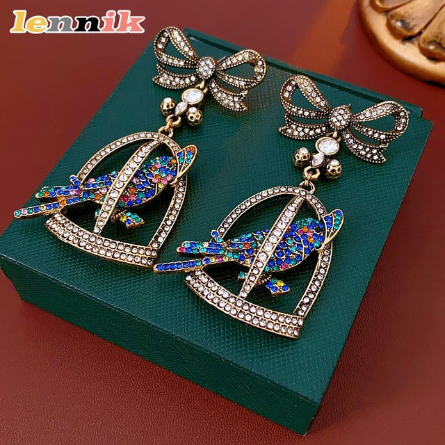 LENNIK Ohrringe, Silber, Diamant, Zirkonia, Damen, Vintage - Bild 1