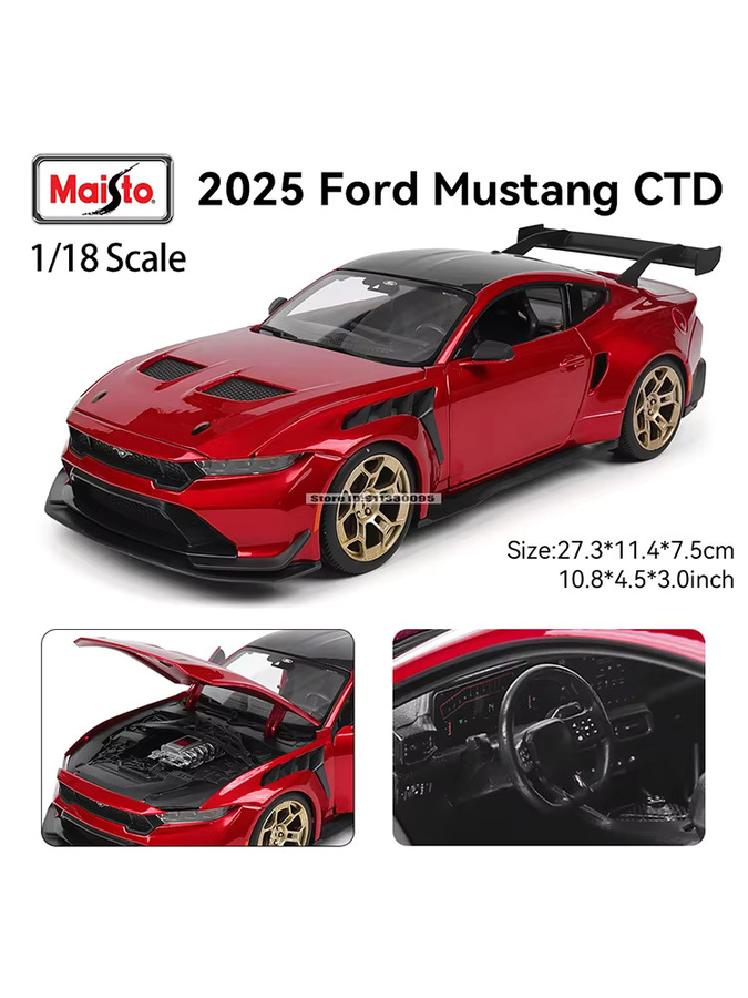Bburago Ford Mustang, Modellauto, 1:18, Metall - Bild 3