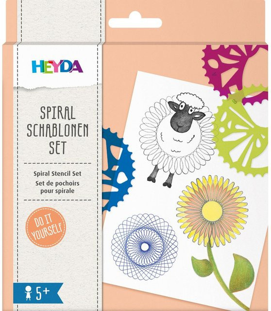 HEYDA Spiralschablonen-Set Mandalas Spiralformen ab 5 Jahren - Bild 1