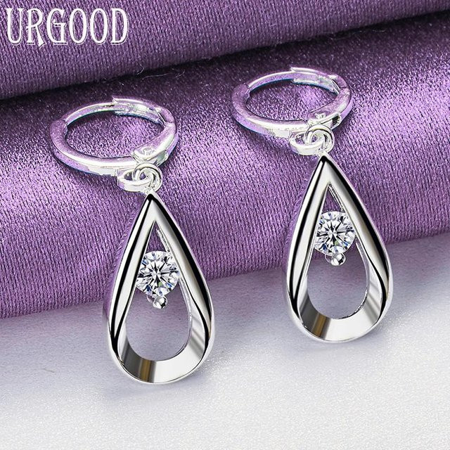 URGOOD Ohrringe 925 Sterling Silber, Zirkon, Unisex - Bild 1