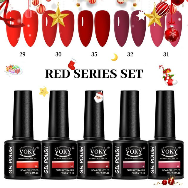 VOKY Nagellack-Set, 5 Farben, glänzend, Unisex - Bild 1