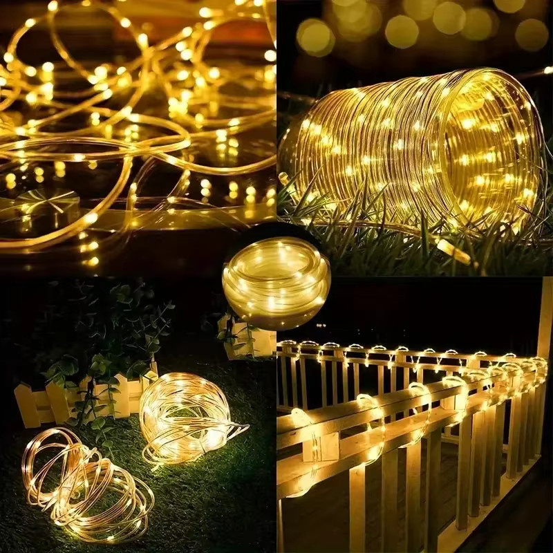 OKAL RED EAST Solar LED Lichterkette für Außenbereich mit 8 Modi zur Dekoration von Garten, Weihnachten, Halloween und Hochzeiten - Bild 2