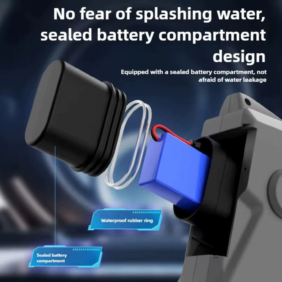 CTMA Elektrische Wasserpistole, Hai-Design, Meerestiere, Grau, Grün - Bild 4