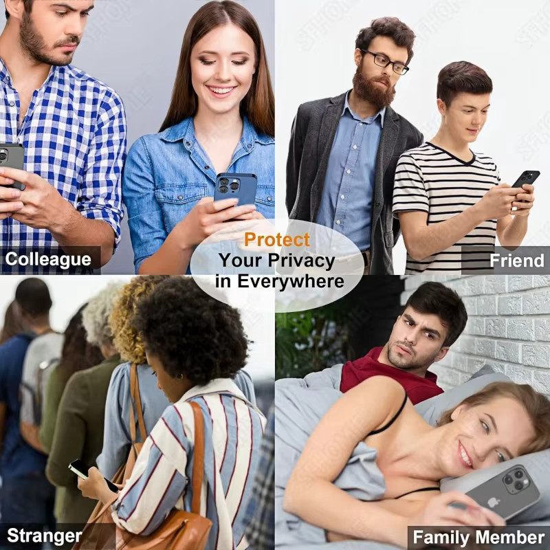 SFHOMIE 3er-Pack Anti-Spionage Displayschutzfolie aus gehärtetem Glas für iPhone 11 12 13 14 15 16 17 Pro Max Plus und 16e 17 Air 17e - Bild 4