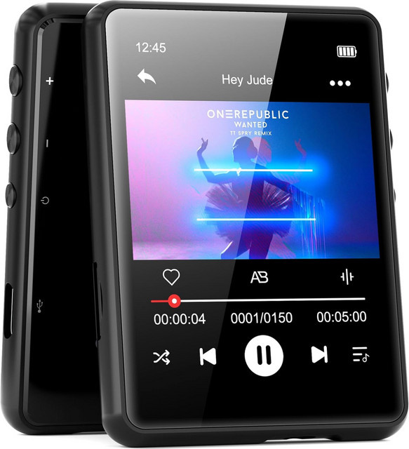 MECHEN MP3-Player mit 64GB Speicher, Bluetooth 5.3 und 2,4-Zoll-Voll-Touchscreen, erweiterbar bis 128GB, Schwarz - Bild 1