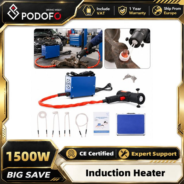 Podofo Magnetischer Induktionsheizer 1500W Flammenloser Schraubenentferner zur Reparatur von rostigen Schrauben und Muttern - Bild 1