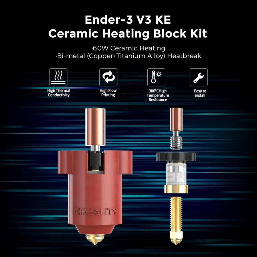 Creality Ender 3 V3 KE Hotend Kit mit Keramik-Heizblock für schnelles Aufheizen bis 300 °C - Bild 2