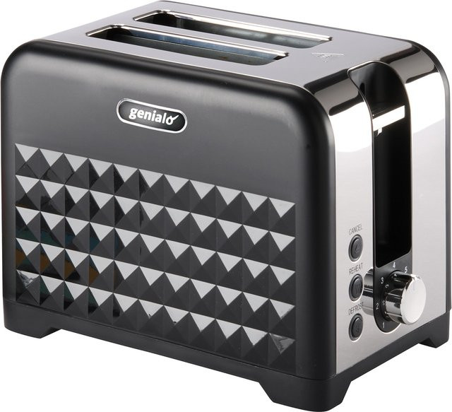 Toaster Diamant von genialo in Schwarz und Silber - Bild 1