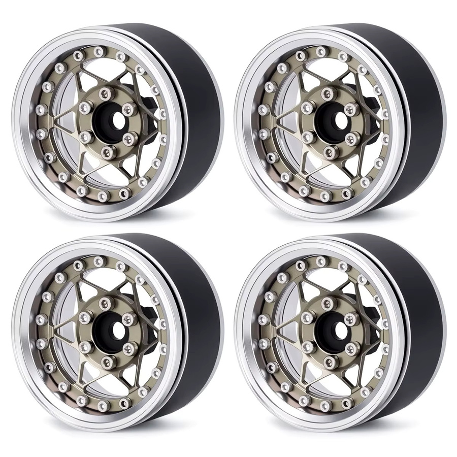 MALOM RC Aluminium 1,9-Zoll Beadlock-Felge, Grau, Metall, Zubehör - Bild 6