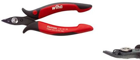 Wiha Seitenschneider Electronic Z 40 1 03 für Elektronik und Feinmechanik ohne Facette, Schwarz/Rot, 12,8 cm - Bild 2