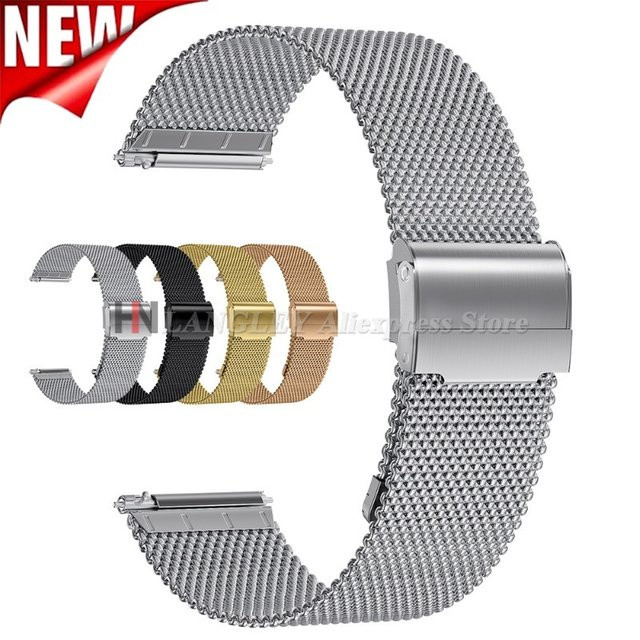 Uhrenarmband Langley, Milanaise, Edelstahl, Silber, Unisex - Bild 1