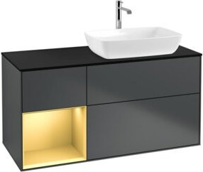 V&B Waschtischunterschrank Finion in Mattblau lackiert, Breite: 120 cm, Tiefe: 50,1 cm, Höhe: 50,1 cm - Bild 1