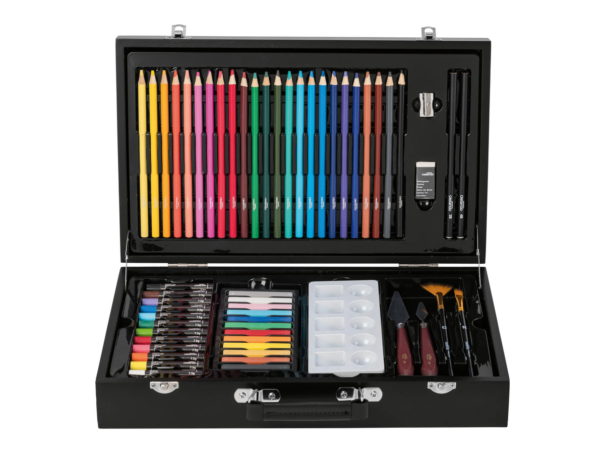 CRELANDO Malkoffer 81-teilig in Multicolor mit FSC-zertifizierten Inhalten - Bild 4