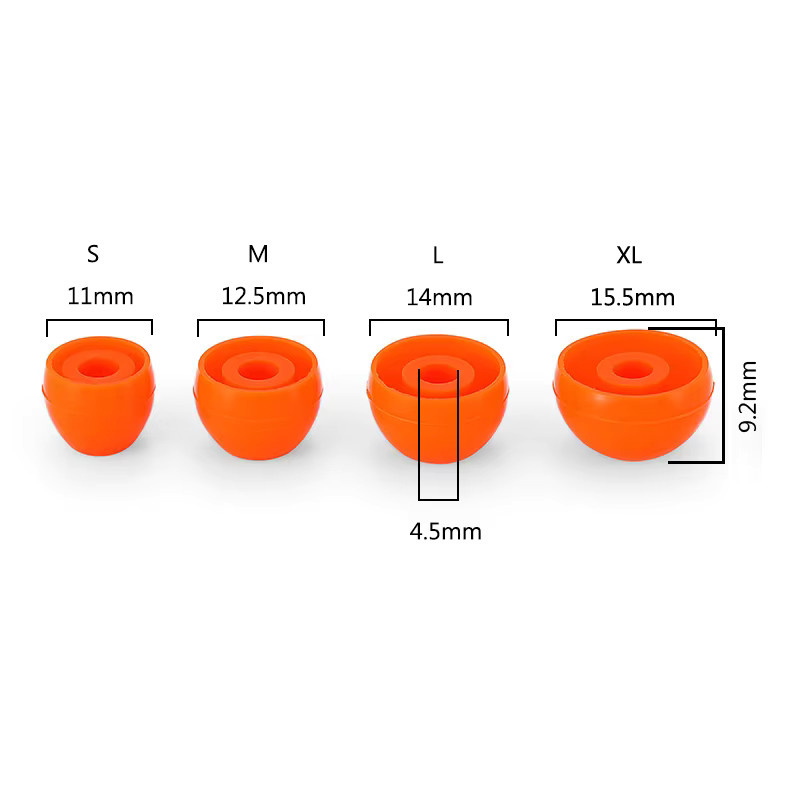 Penon Liqueur O Orange Silikon-Ohrstöpsel für HiFi-Audiophile In-Ear-Kopfhörer IEMs 3 Paar - Bild 2