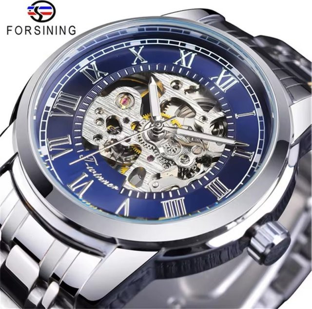 FORSINING Armbanduhr, Handaufzug, Edelstahl, Herren - Bild 1