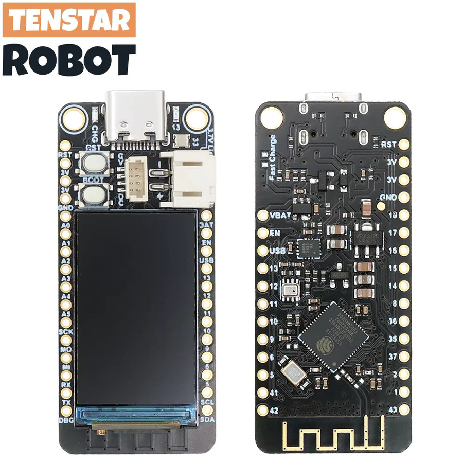 TENSTAR TS-ESP32-S3 Entwicklungsboard mit 1,14-Zoll-TFT-Display, BMP280 und QMI8658C-Sensor in Schwarz - Bild 3