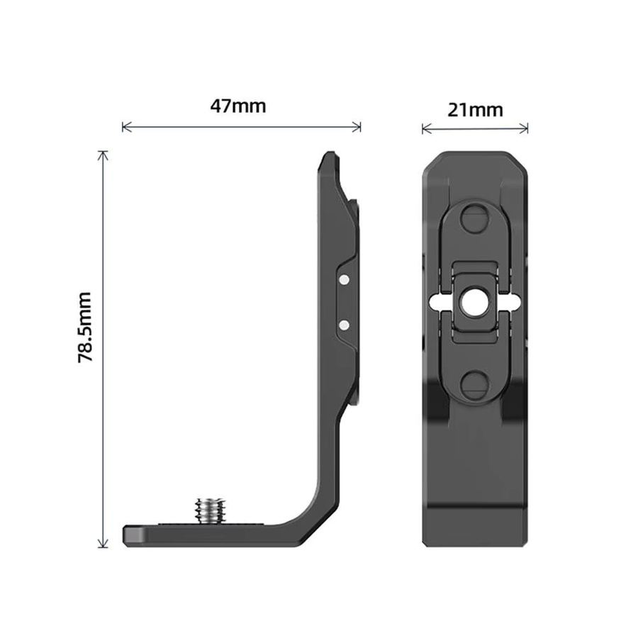 Insta360 Magnetischer Halterungsadapter L-förmig für Insta360X5 und Insta360X4 in Schwarz für horizontale und vertikale Aufnahmen - Bild 2