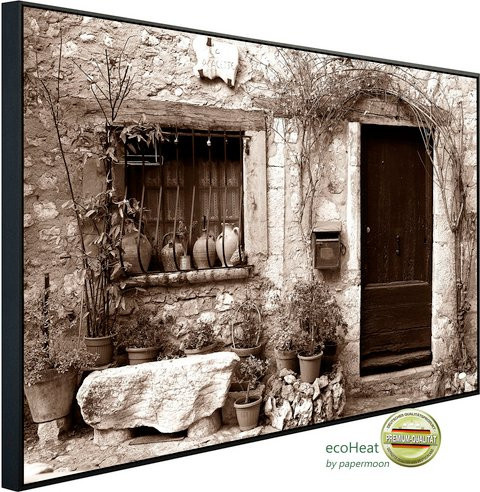 papermoon Infrarotheizung EcoHeat Haus Sepia mit Matt-Effekt in Bunt, App-Steuerung und Überhitzungsschutz - Bild 1