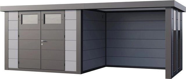 Telluria Gerätehaus Classico in Grau mit Außenmaß B/H/T: 602 x 219 x 258 cm - Bild 1