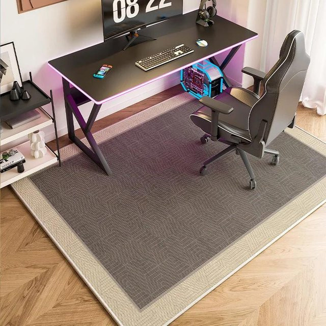 Lodestar Computerraumteppich Grau, Schalldämmende und Langlebige Bodenmatte für Gaming-Stühle, Modernes Design aus Polyester, B/T: 120 x 80 cm - Bild 1