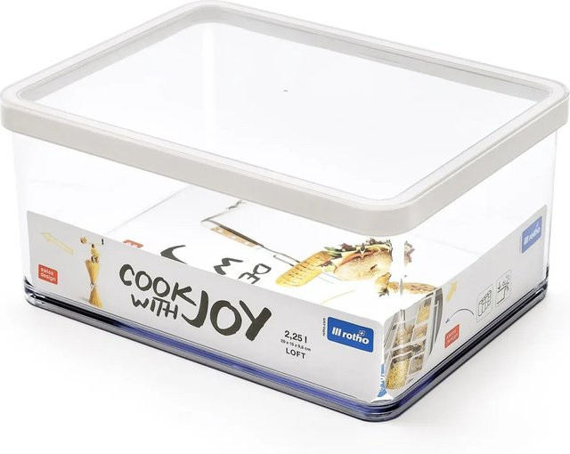 Rotho Dose Loft Premium Breit Weiß-Transparent - Bild 1