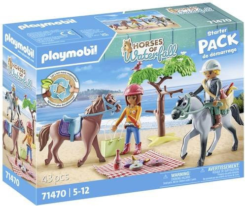 Playmobil Horses of Waterfall Reitausflug an den Strand mit Amelia und Ben 71470 in Braun und Grau - Bild 1