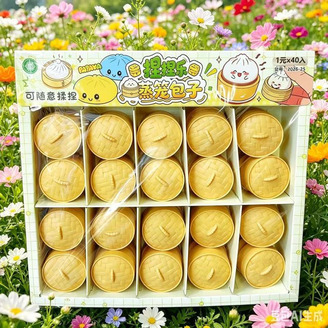Mini Knödel Squishy Dampfbrötchen, Knetbare Spielzeuge, 1-teiliges Set - Bild 1