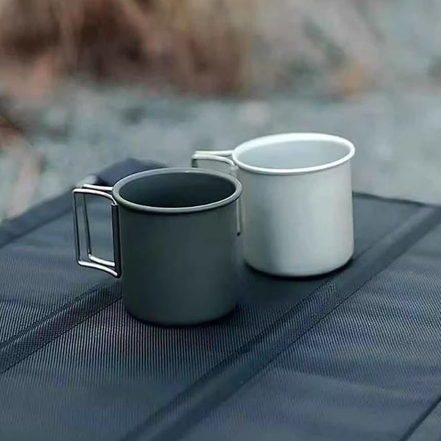 TARKA Becher aus Aluminiumlegierung für Camping und Outdoor in Silber - Bild 1