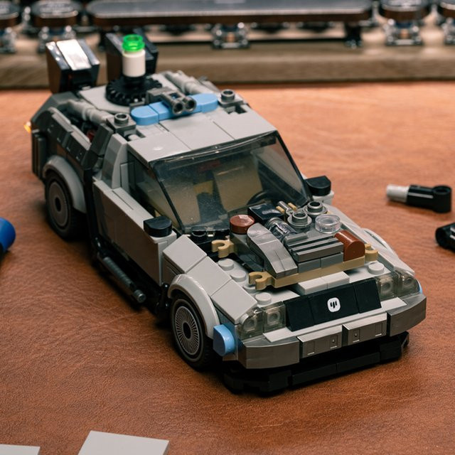 M MENBIS Zurück in die Zukunft Rennwagen-Modell, Bausatz, 1:24 - Bild 1