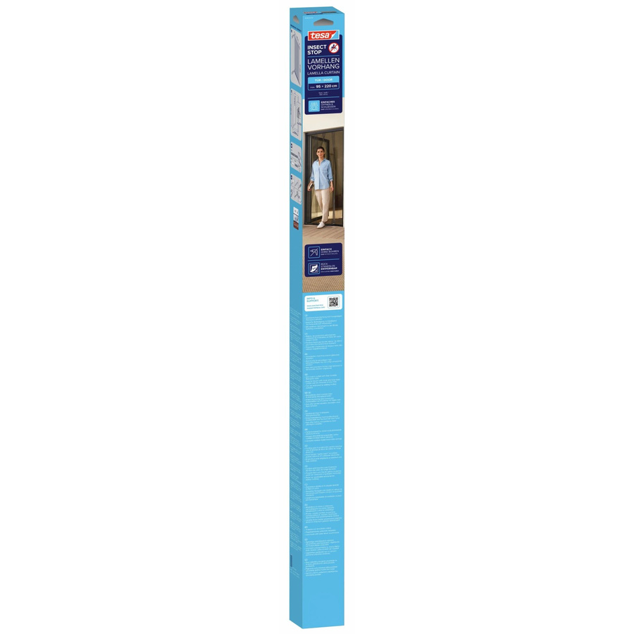 tesa Insect Stop Lamellenvorhang für Türen, Weiß, B: 95 cm, H: 220 cm - Bild 4