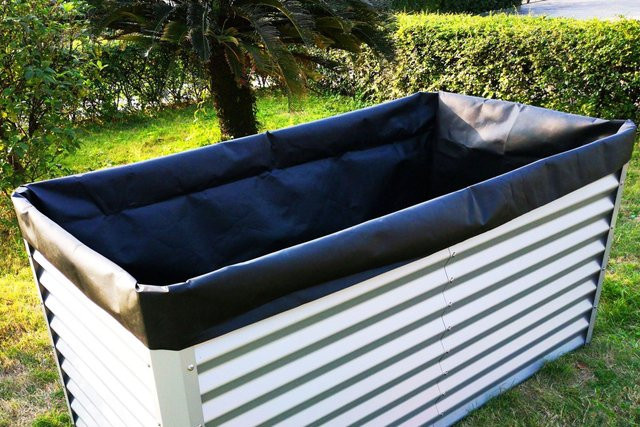 OUTFLEXX Pflanzvlies Schwarz 200g/m² für Hochbeet B: 180 cm, H: 100 cm, T: 90 cm - Bild 1