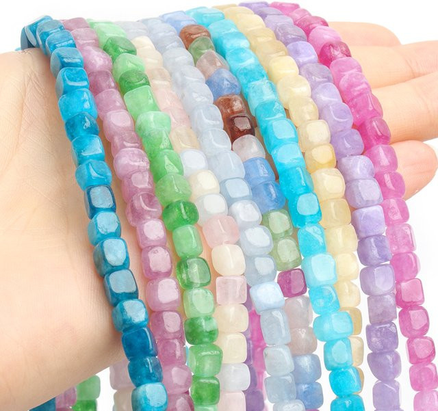 xilitata Perlen Turmalin Morganit Apatit, 5x5mm, Unisex - Bild 1