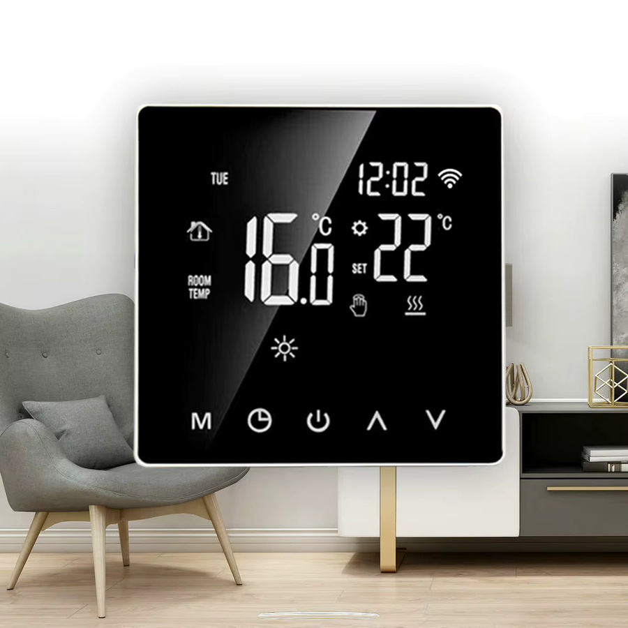 Tuya Smart Wifi Thermostat für Fußbodenheizung, Temperaturregler mit App-Steuerung, Schwarz - Bild 3