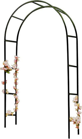 Deuba Rosenbogen aus Metall in Schwarz, B/H/T: 240 x 140 x 37 cm