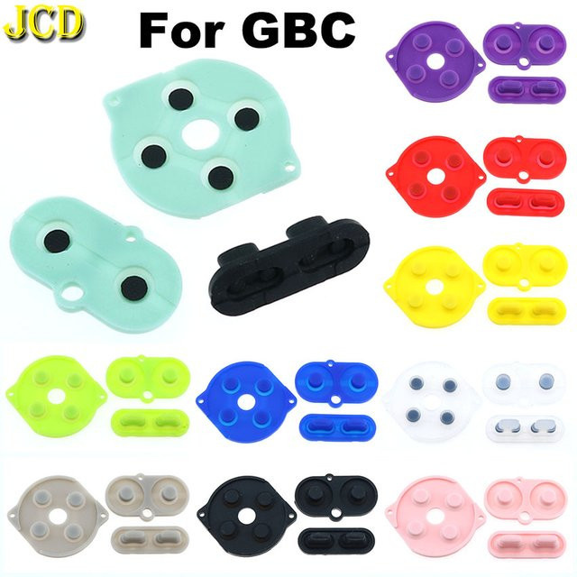 JCD 10er-Set Silikon-Tastenkappen für Game Boy Color GBC in Grau mit A-B D-Pad Start Select Tasten - Bild 1
