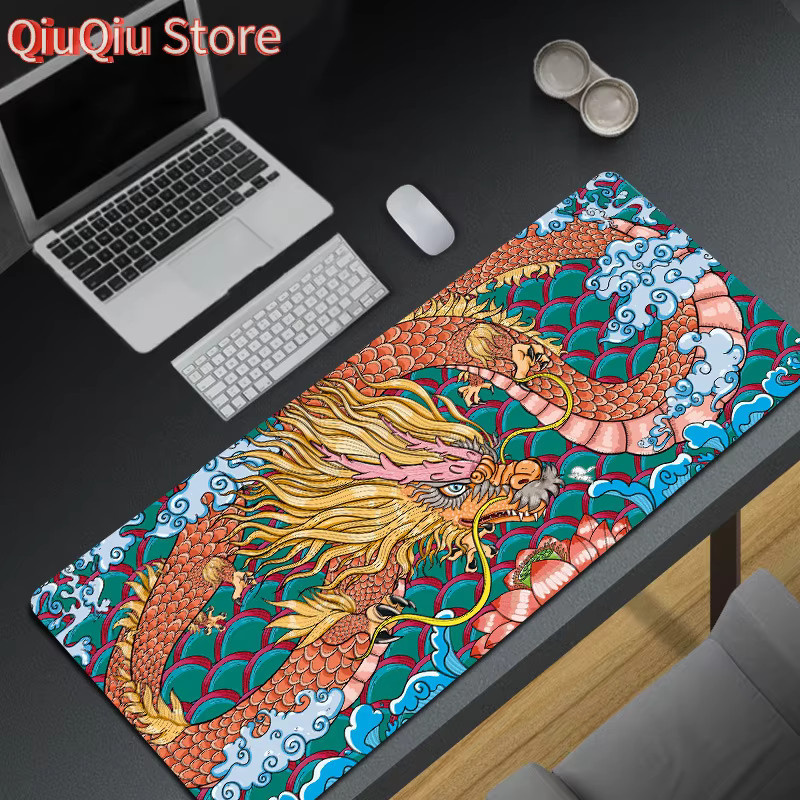 Potdemiel XXL Gaming Mousepad mit Chinesischem Drachen und Tiger Design für Schreibtisch und Laptop - Bild 1